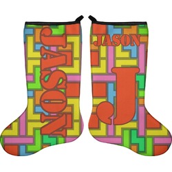 Tetromino Holiday Stocking - Double-Sided - Neoprene (Personalized)