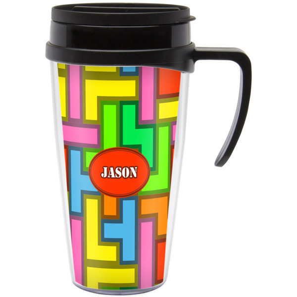 Custom Tetromino Acrylic Travel Mug with Handle (Personalized)