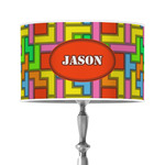 Tetromino 12" Drum Lamp Shade - Poly-film (Personalized)