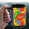 Tetromino 15oz. Black Mug - LIFESTYLE