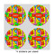 Tetromino 4" Multipurpose Round Labels - Sheet