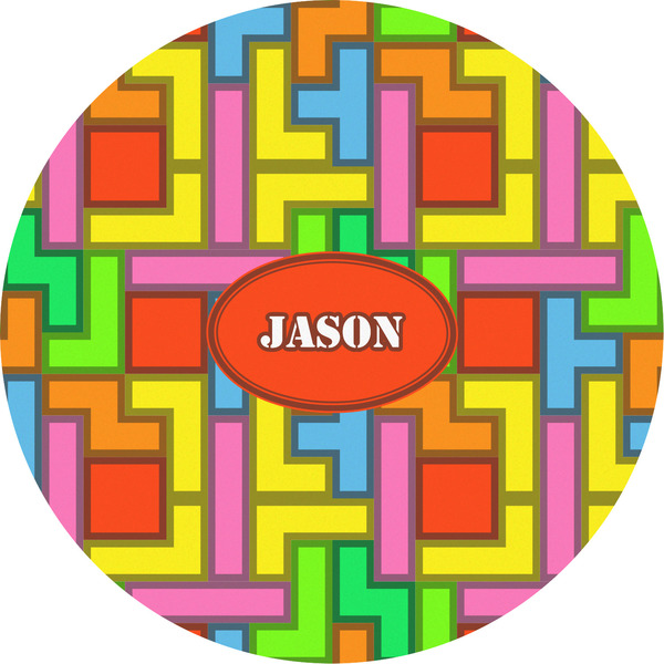 Custom Tetromino Multipurpose Round Labels - 5" (Personalized)