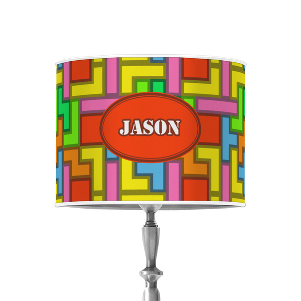 Custom Tetromino 8" Drum Lamp Shade - Poly-film (Personalized)