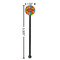 Tetromino Black Plastic 5.5" Stir Stick - Round - Dimensions