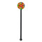 Tetromino Black Plastic 5.5" Stir Stick - Round - Single Stick