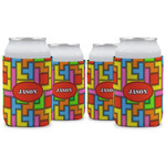 Tetromino Can Cooler (12 oz) - Set of 4 w/ Name or Text