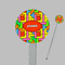 Tetromino Clear Plastic 7" Stir Stick - Round - Closeup