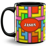 Tetromino 11 Oz Coffee Mug - Black (Personalized)