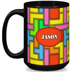 Tetromino 15 Oz Coffee Mug - Black (Personalized)