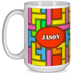 Tetromino 15 Oz Coffee Mug - White (Personalized)