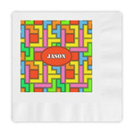 Tetromino Embossed Decorative Napkins (Personalized)