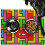 Tetromino Dog Food Mat - Large w/ Name or Text