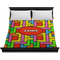 Tetromino Duvet Cover - King - On Bed - No Prop