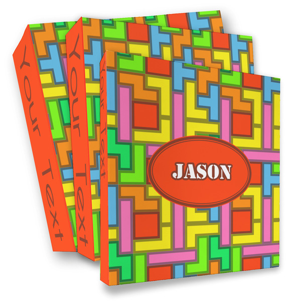 Custom Tetromino 3 Ring Binder - Full Wrap (Personalized)