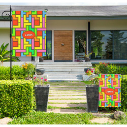 Tetromino Large Garden Flag - Single Sided (Personalized)