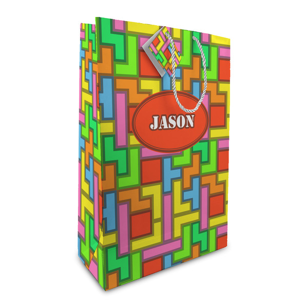 Custom Tetromino Large Gift Bag (Personalized)