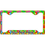 Tetromino License Plate Frame - Style C (Personalized)