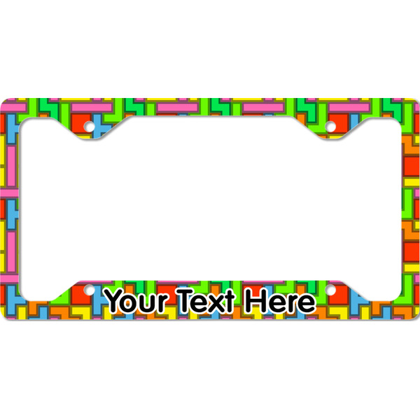 Custom Tetromino License Plate Frame - Style C (Personalized)