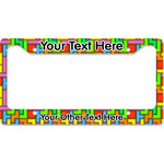 Tetromino License Plate Frame - Style B (Personalized)