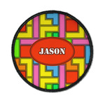 Tetromino Iron On Round Patch w/ Name or Text