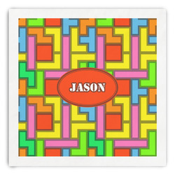 Tetromino Paper Dinner Napkins (Personalized)