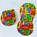 Tetromino Burp Pads - Velour - Set of 2 w/ Name or Text