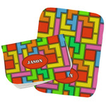 Tetromino Burp Cloths - Fleece - Set of 2 w/ Name or Text