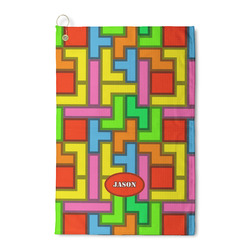 Tetromino Waffle Weave Golf Towel (Personalized)