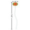 Tetromino White Plastic 7" Stir Stick - Oval - Dimensions