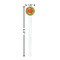 Tetromino White Plastic 7" Stir Stick - Round - Dimensions