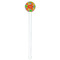 Tetromino White Plastic 7" Stir Stick - Round - Single Stick