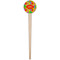 Tetromino Wooden 4" Food Pick - Round - Single Pick