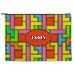 Tetromino Zipper Pouch - Large - 12.5"x8.5" (Personalized)