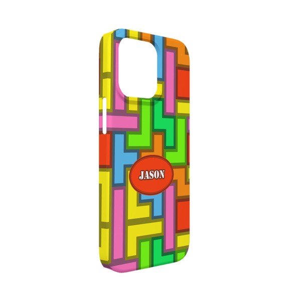 Custom Tetromino iPhone Case - Plastic - iPhone 13 Mini (Personalized)