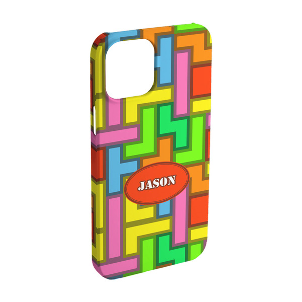 Custom Tetromino iPhone Case - Plastic - iPhone 15 (Personalized)