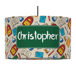 Math Lesson 12" Drum Pendant Lamp - Fabric (Personalized)