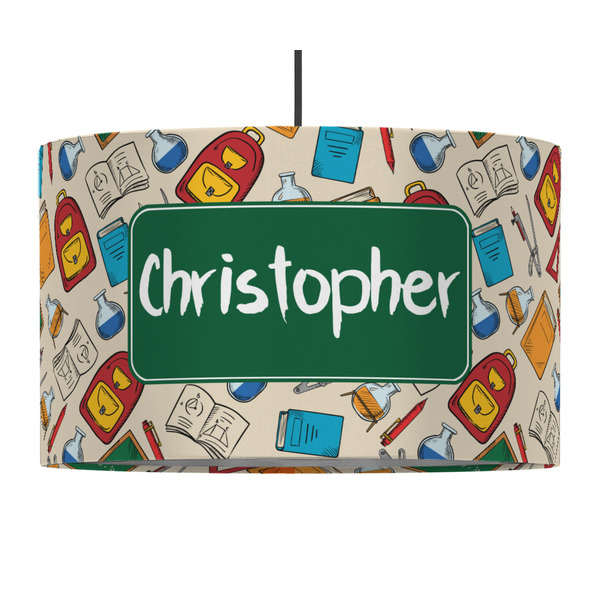 Custom Math Lesson 12" Drum Pendant Lamp - Fabric (Personalized)