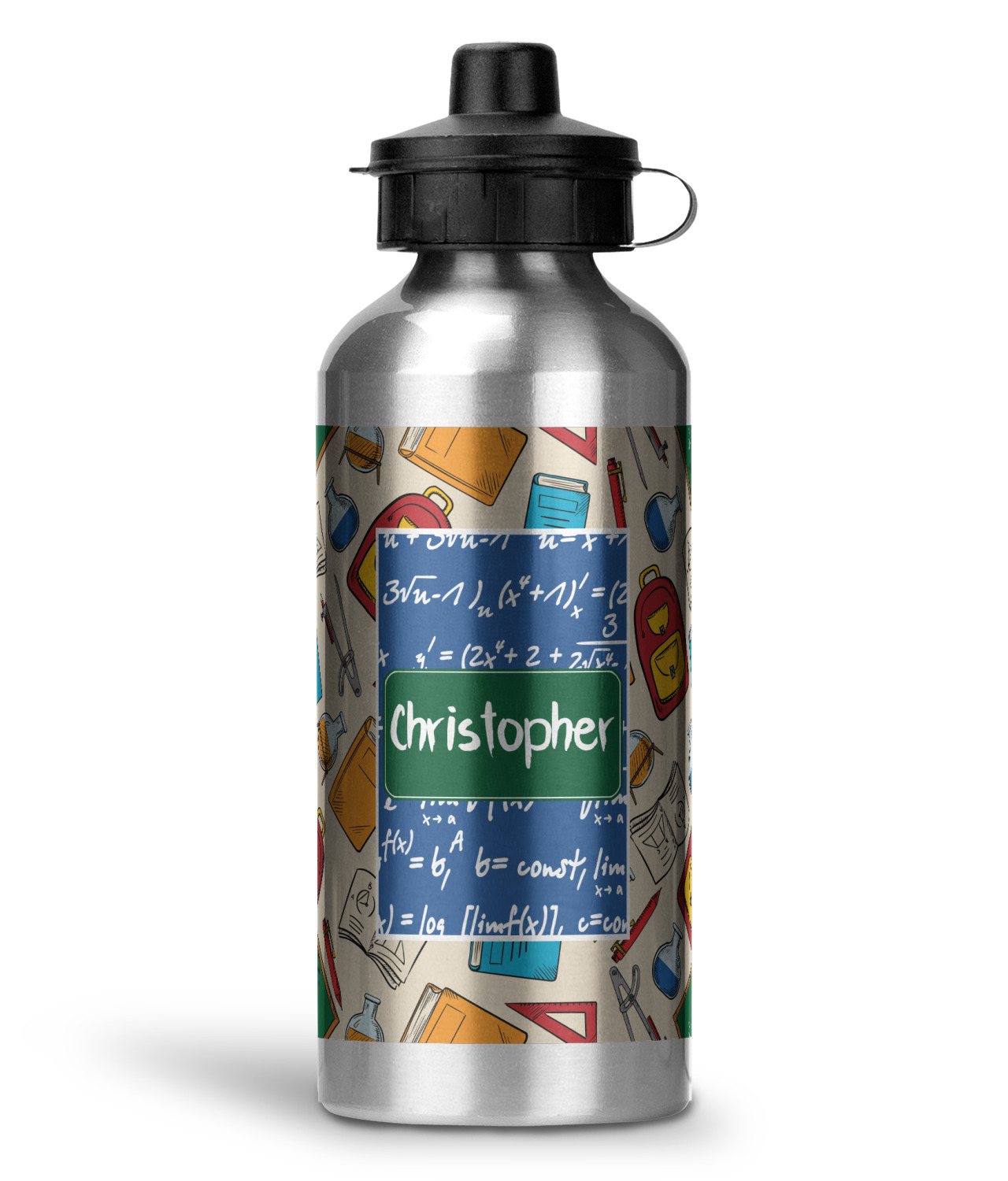 Mathematics Algebra Aluminum Water Bottle