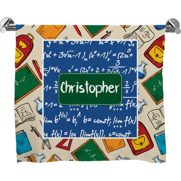 Custom Math Lesson Bath Towel (Personalized)