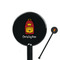 Math Lesson Black Plastic 5.5" Stir Stick - Round - Closeup