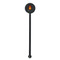 Math Lesson Black Plastic 5.5" Stir Stick - Round - Single Stick