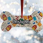 Math Lesson Ceramic Dog Ornament w/ Name or Text