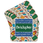 Math Lesson Cork Coaster - Set of 4 w/ Name or Text