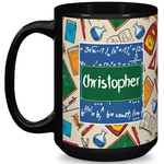 Math Lesson 15 Oz Coffee Mug - Black (Personalized)