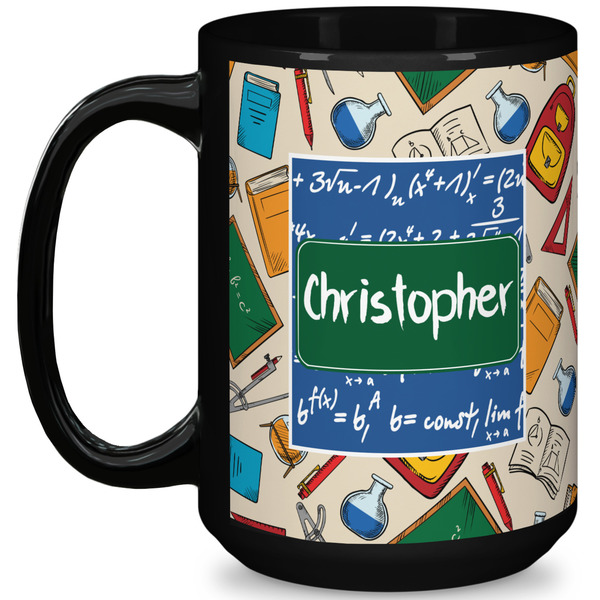 Custom Math Lesson 15 Oz Coffee Mug - Black (Personalized)