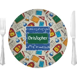 Math Lesson Glass Lunch / Dinner Plate 10" (Personalized)