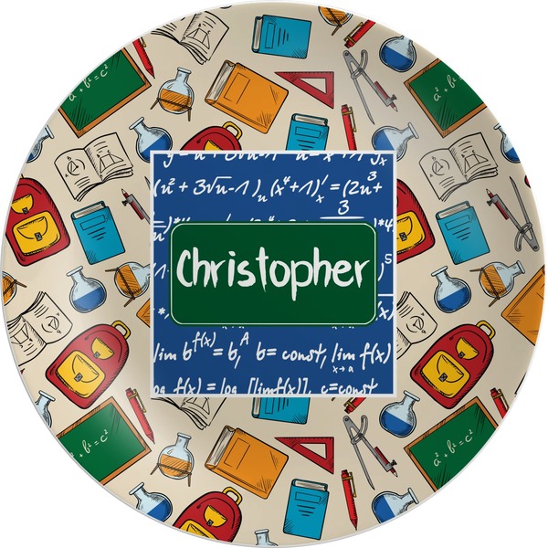 Custom Math Lesson Melamine Plate (Personalized)