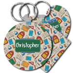 Math Lesson Plastic Keychain (Personalized)