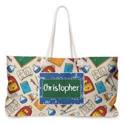 Math Lesson Large Tote Bag with Rope Handles (Personalized)