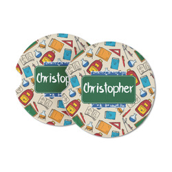 Math Lesson Sandstone Car Coasters - Set of 2 (Personalized)